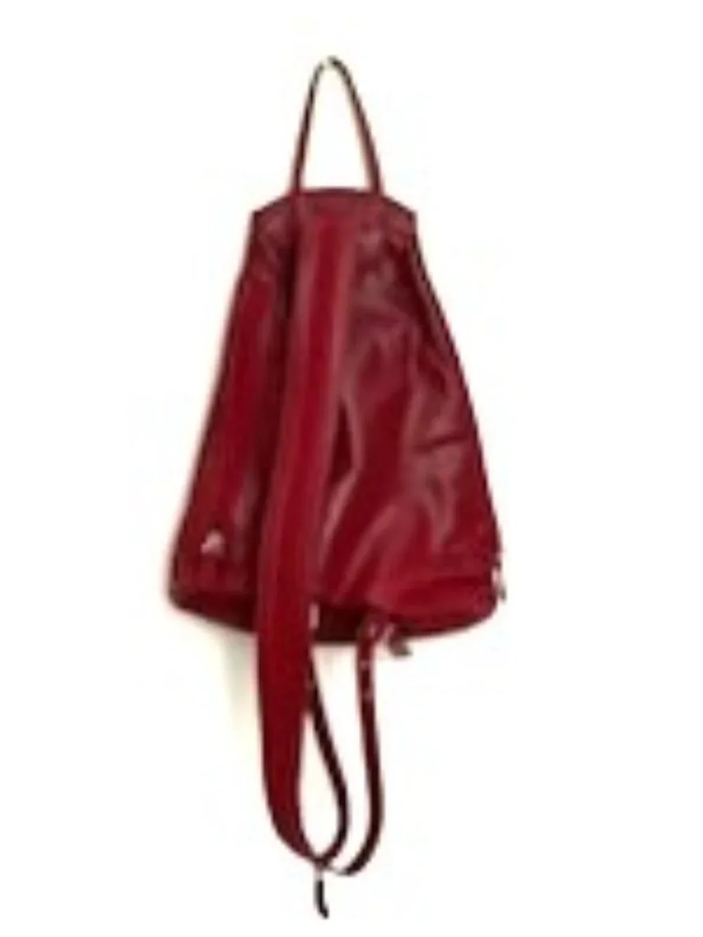 Mouvance‎ de Mova Red Leather Backpack Single or Double Adjustable Strap